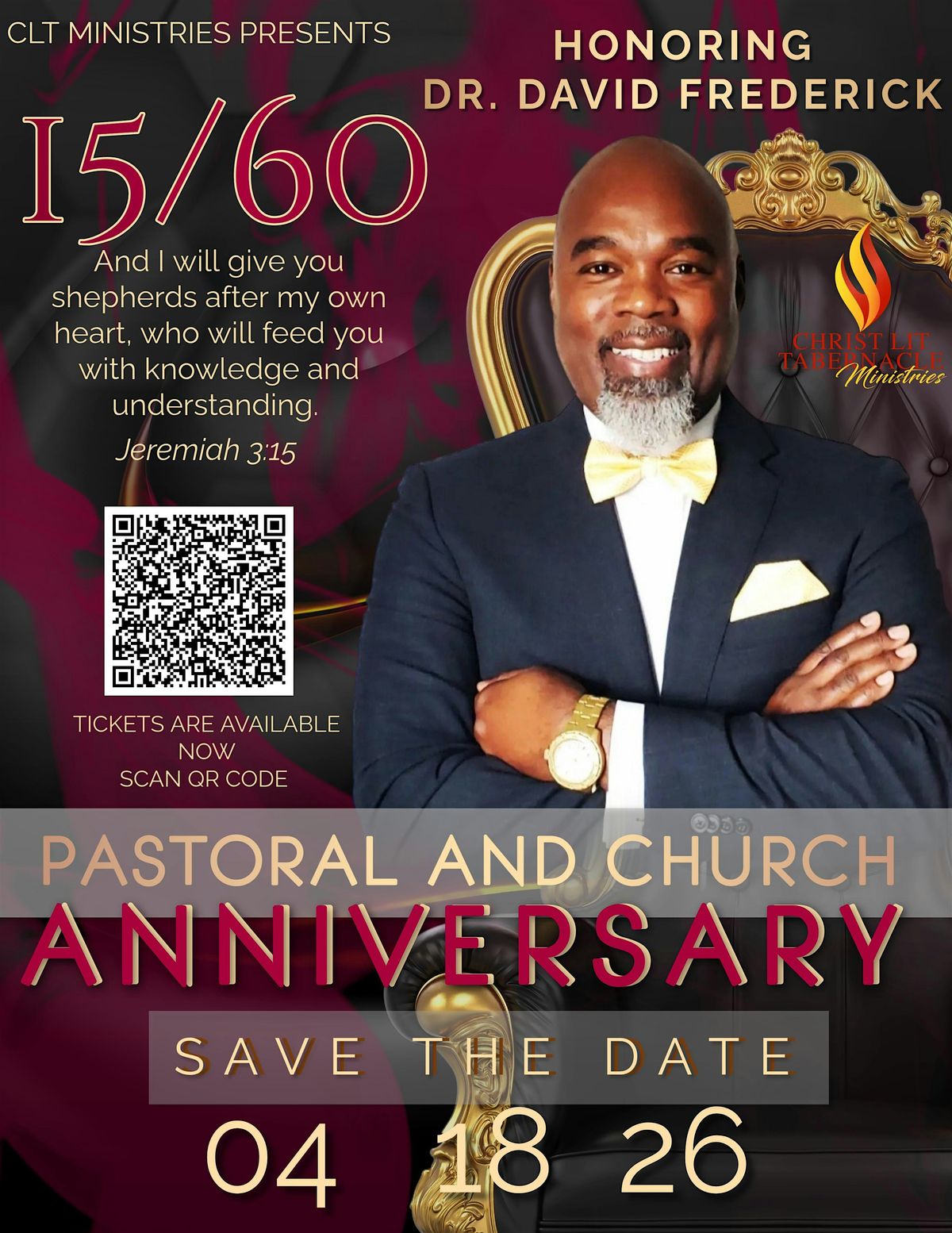 Pastor David's 15\/60  Legacy of Faith: A Celebration of Ministry and Life