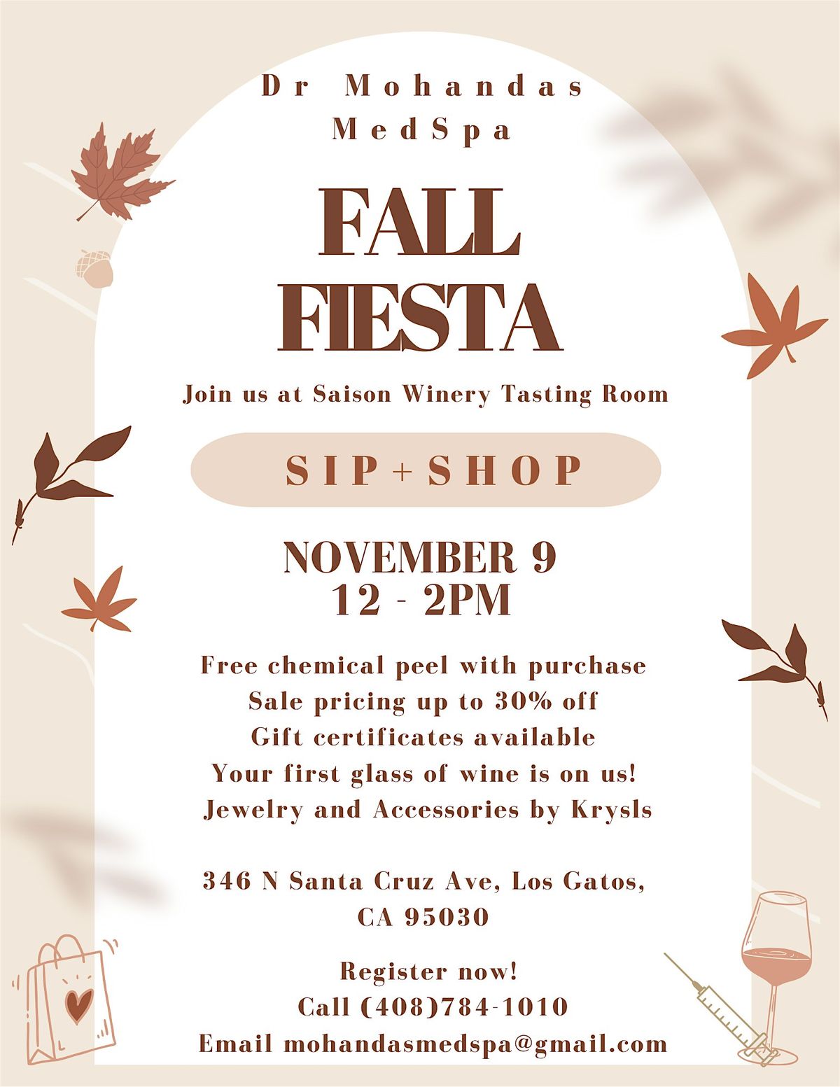 Dr. Mohandas Fall Fiesta: Sip + Shop