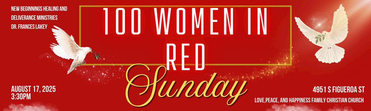 New Beginnings Healing & Deliverance Ministries: 100 Women in Red