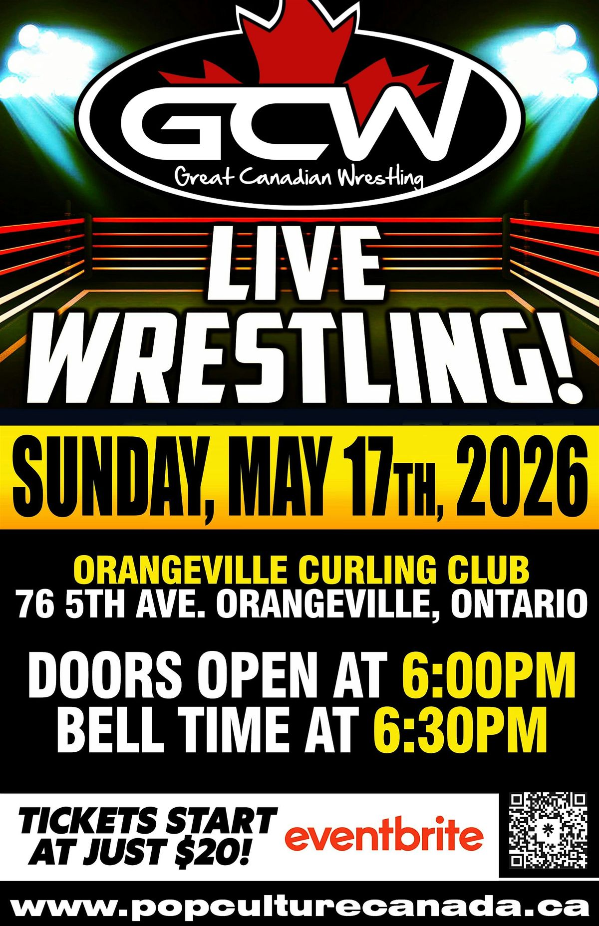 GCW : ORANGEVILLE : MAY 17TH 2026 : LIVE WRESTLING