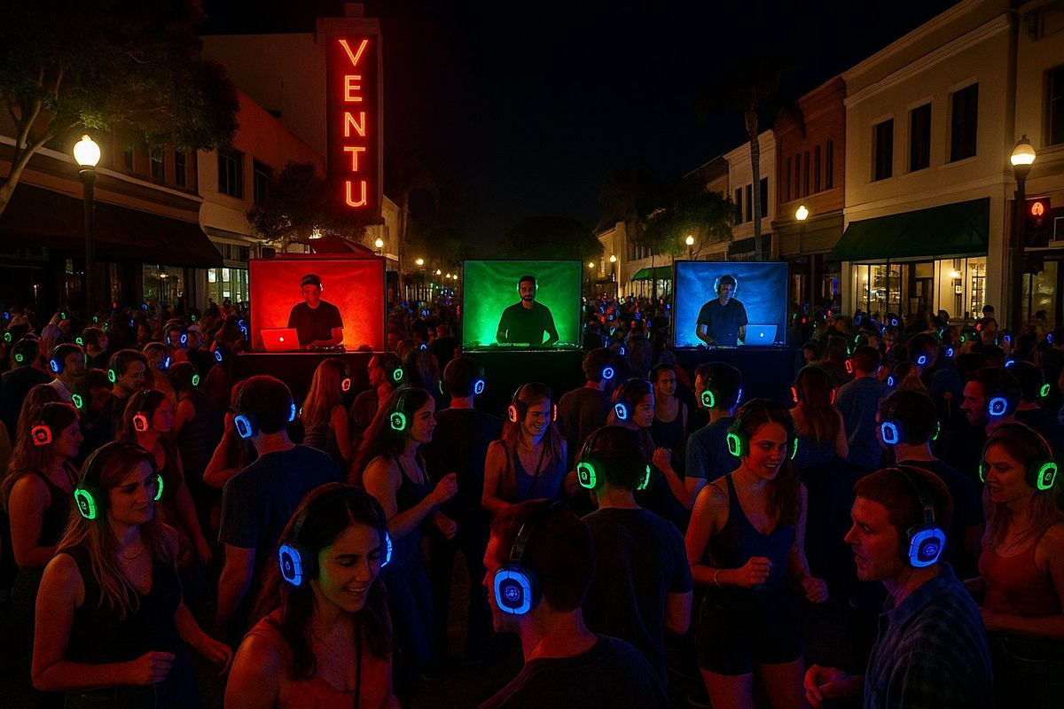 Downtown Ventura\u2019s 1st Silent Night Disco