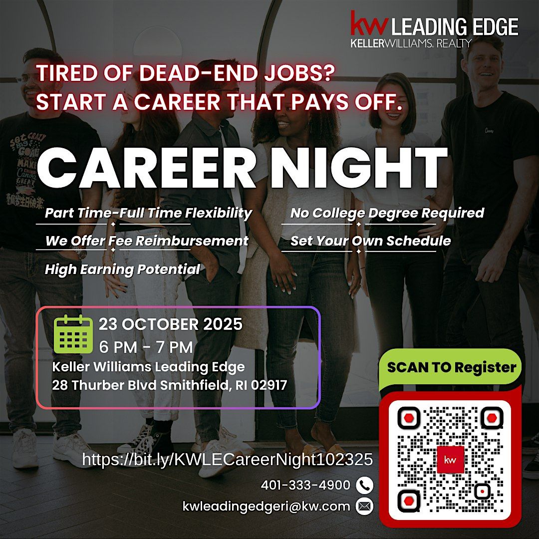 Become A Real Estate Agent! - Career Night  11\/3\/2025