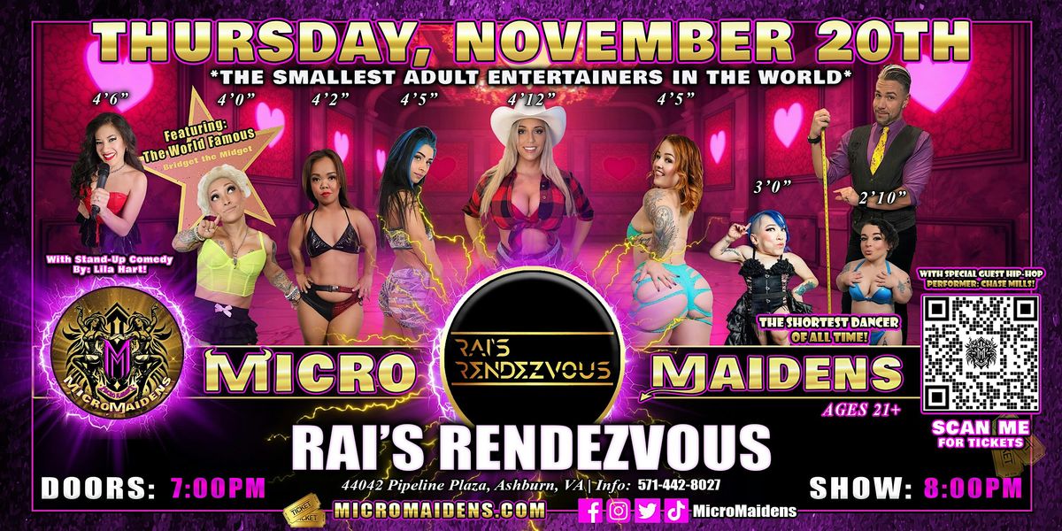 Ashburn, VA - Micro Maidens: Dwarf Dancers @Rai's Rendezvous - Thursday