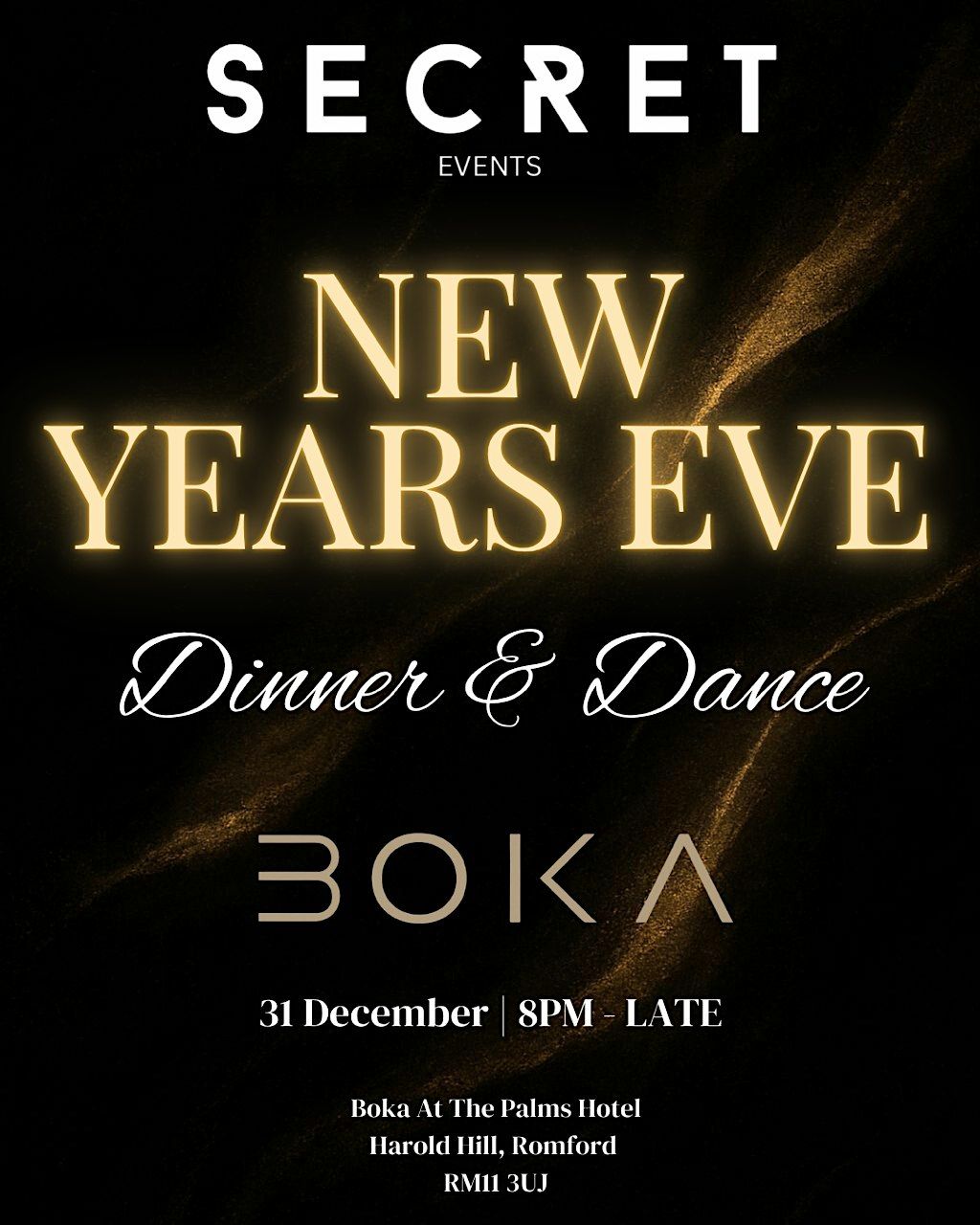 Secret Events | NYE Dinner & Dance @Boka