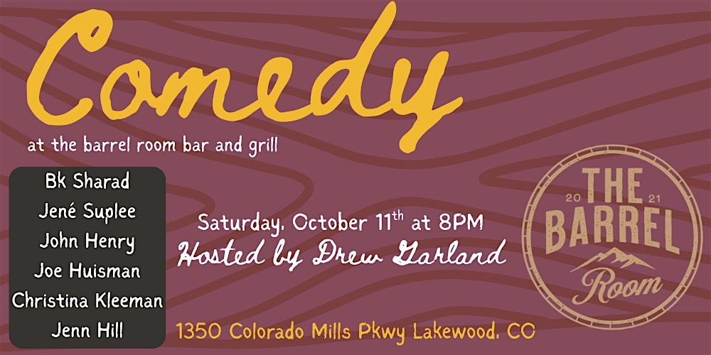 Comedy Night at the Barrel Room Sports Bar and Grill