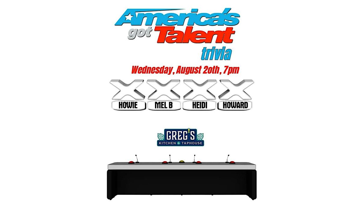 America\u2019s Got Talent Trivia at Greg\u2019s Kitchen & Taphouse