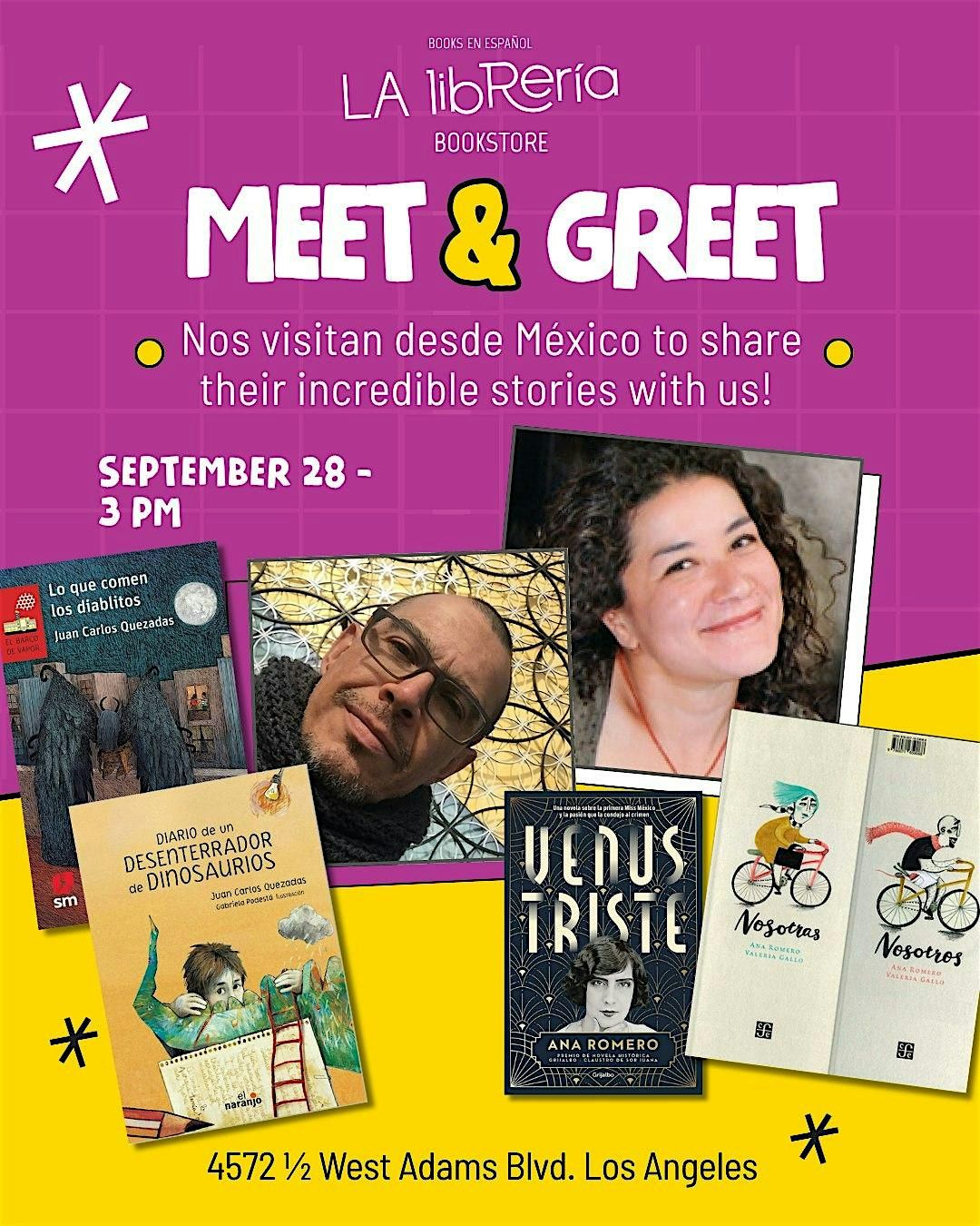 MEET & GREET: Authors Juan Carlos Quezadas and Ana Romero