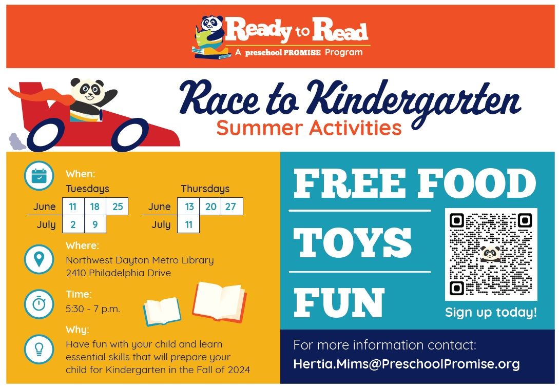 Race to Kindergarten! Northwest Branch Library Dayton Metro Library