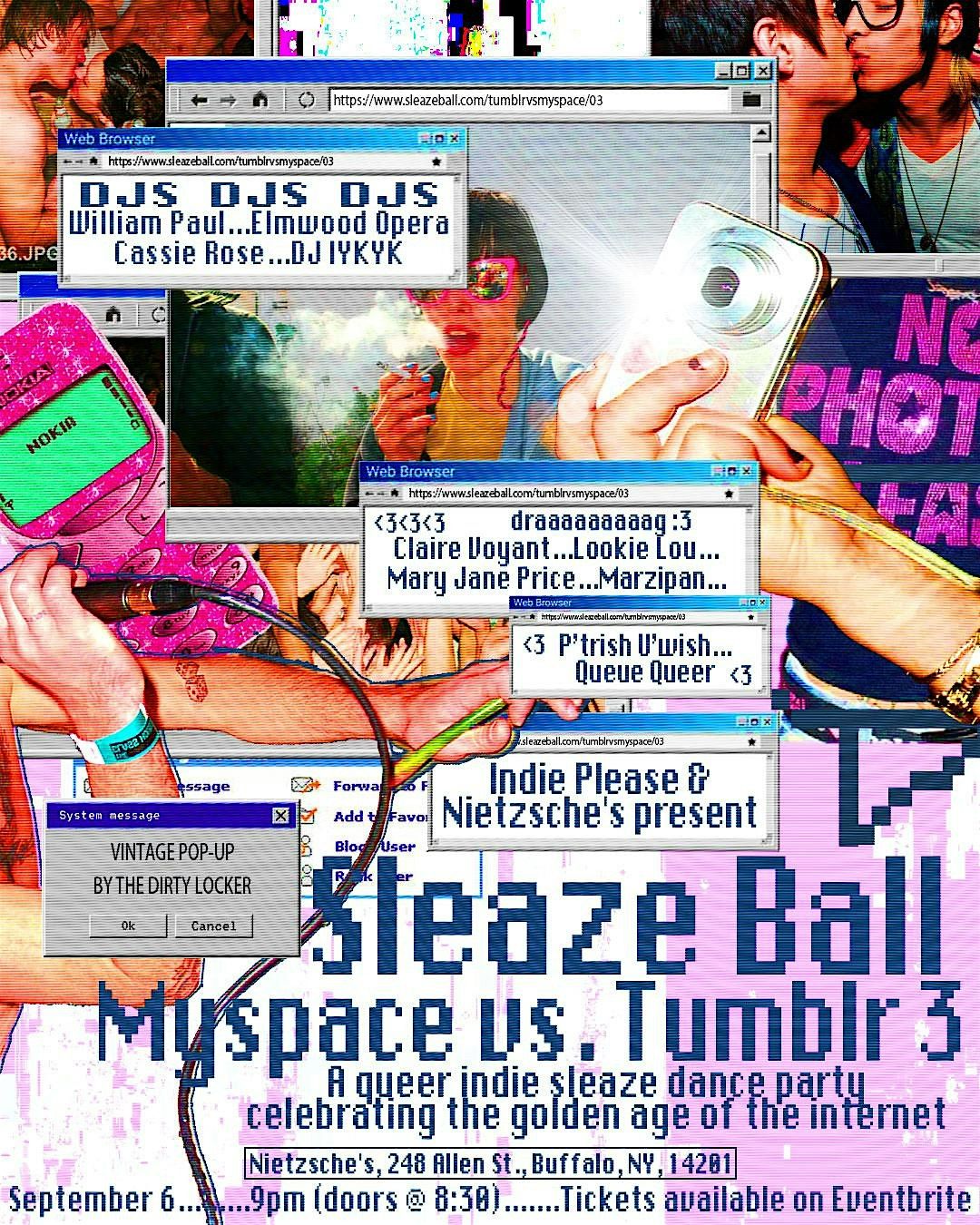 Sleaze Ball: MySpace vs Tumblr @ Nietzsche's 9.6.2025