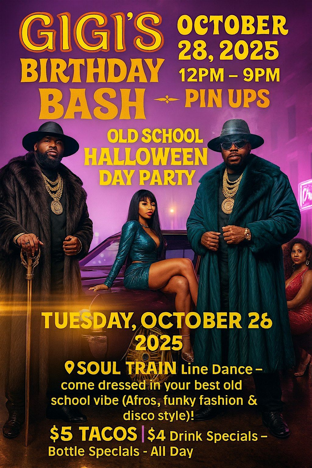 Halloween Day Party Soul Train 70\u2019s 80\u2019s 90\u2019s