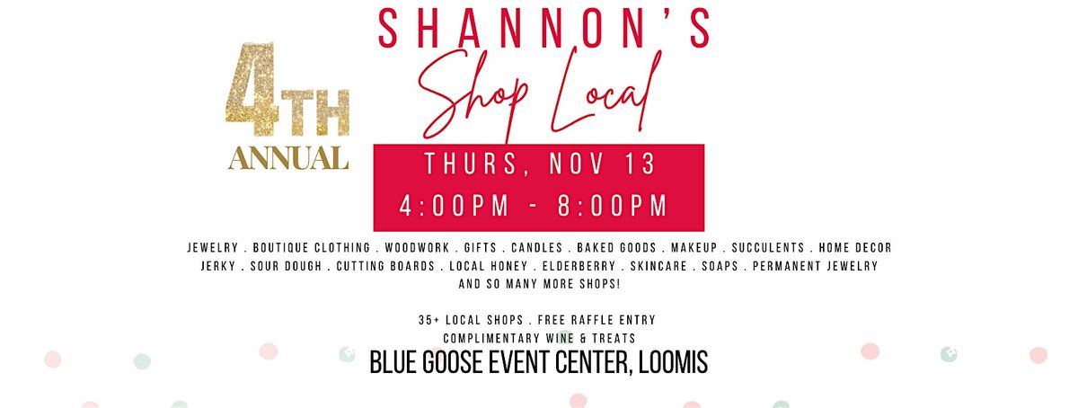 Shannon's Shop Local :: 4th Annual :: FREE Event!