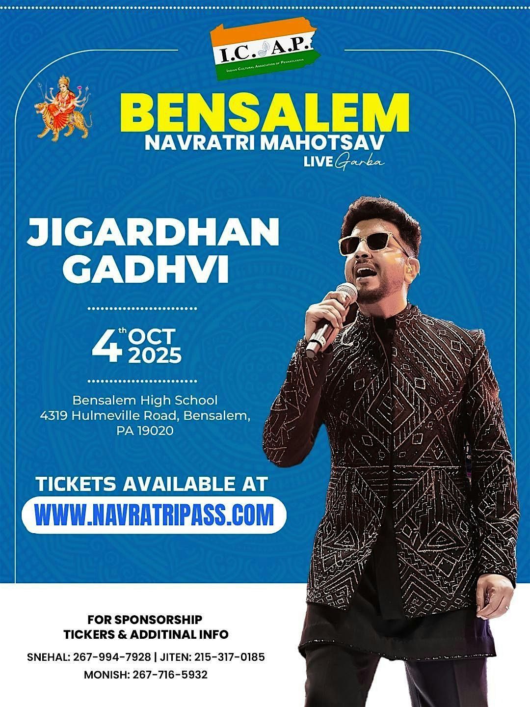 Navratri Festival Of Philadelphia Jigardan Gadhvi Live Garba In Bensalem