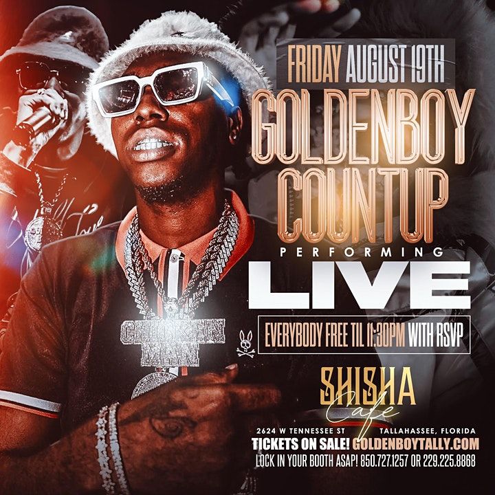 GOLDENBOY COUNTUP SHISHA CAFE Shisha Cafe, Tallahassee, FL August