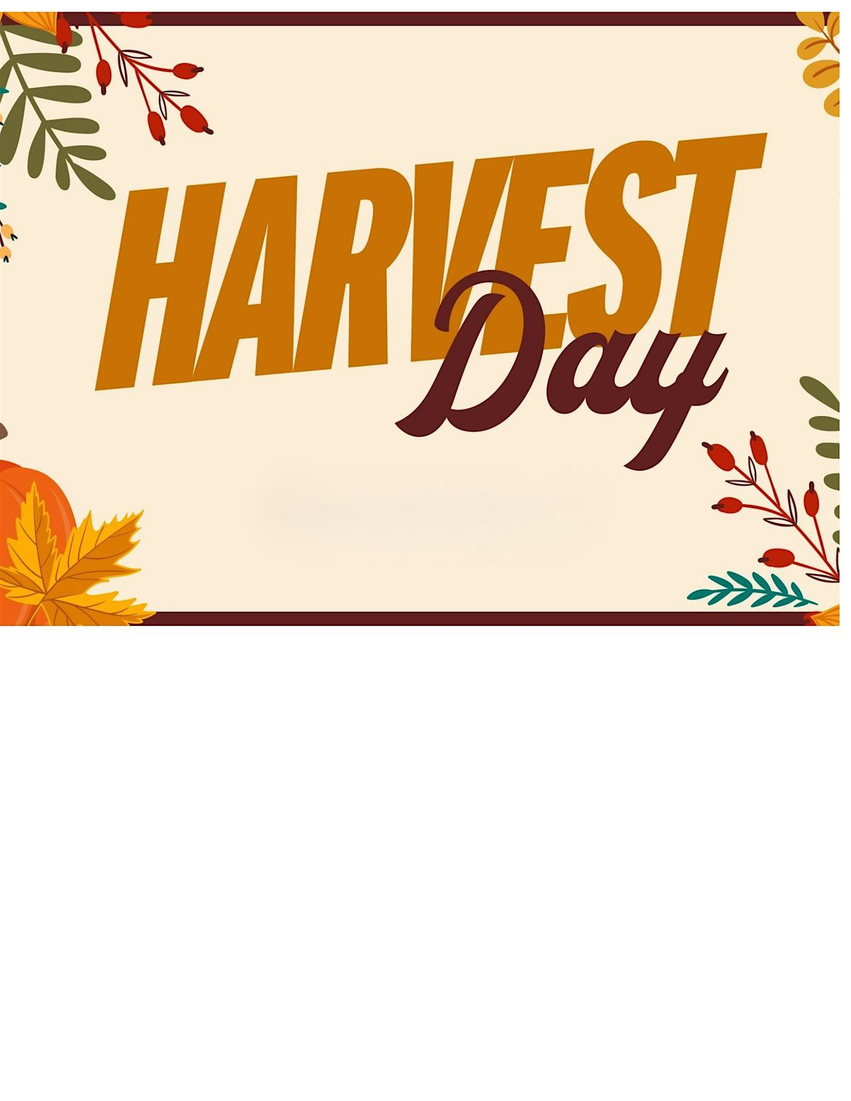 Harvest Day: Turkey Giveaway
