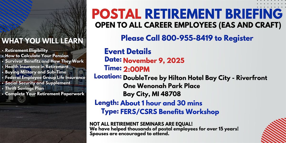 Post Office Employees Retirement Seminar Bay City - 11\/09\/25