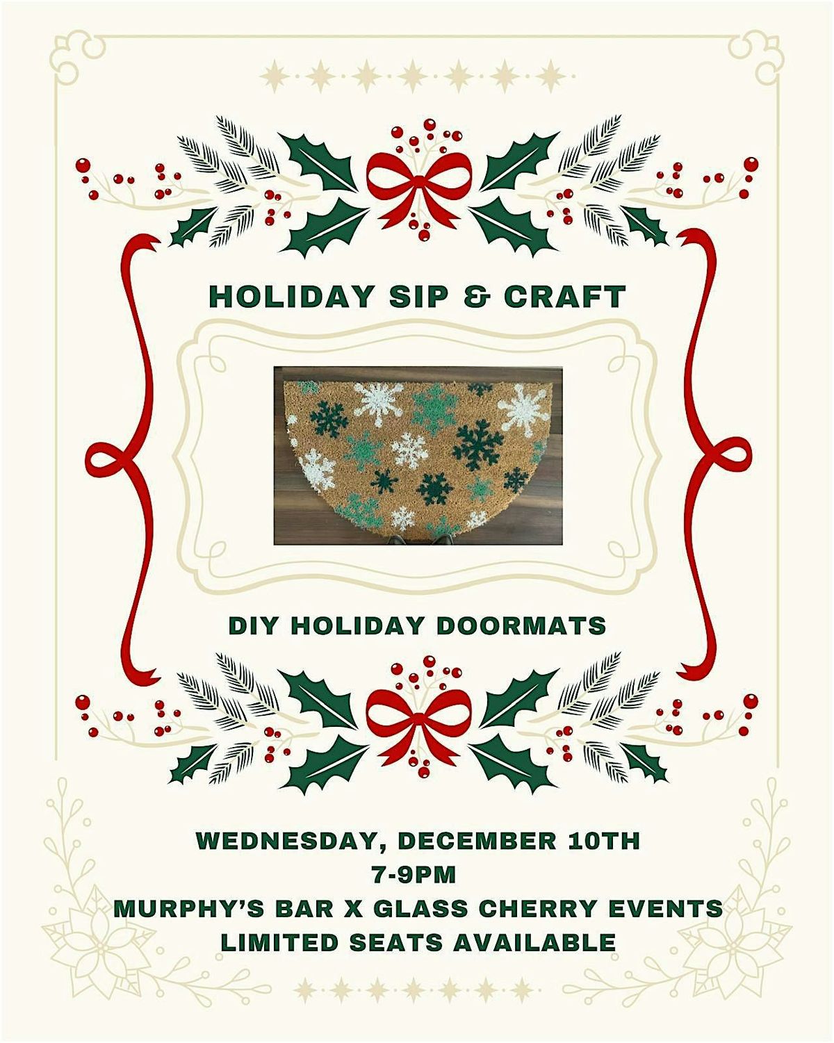 Sip & Paint - DIY Holiday Doormats