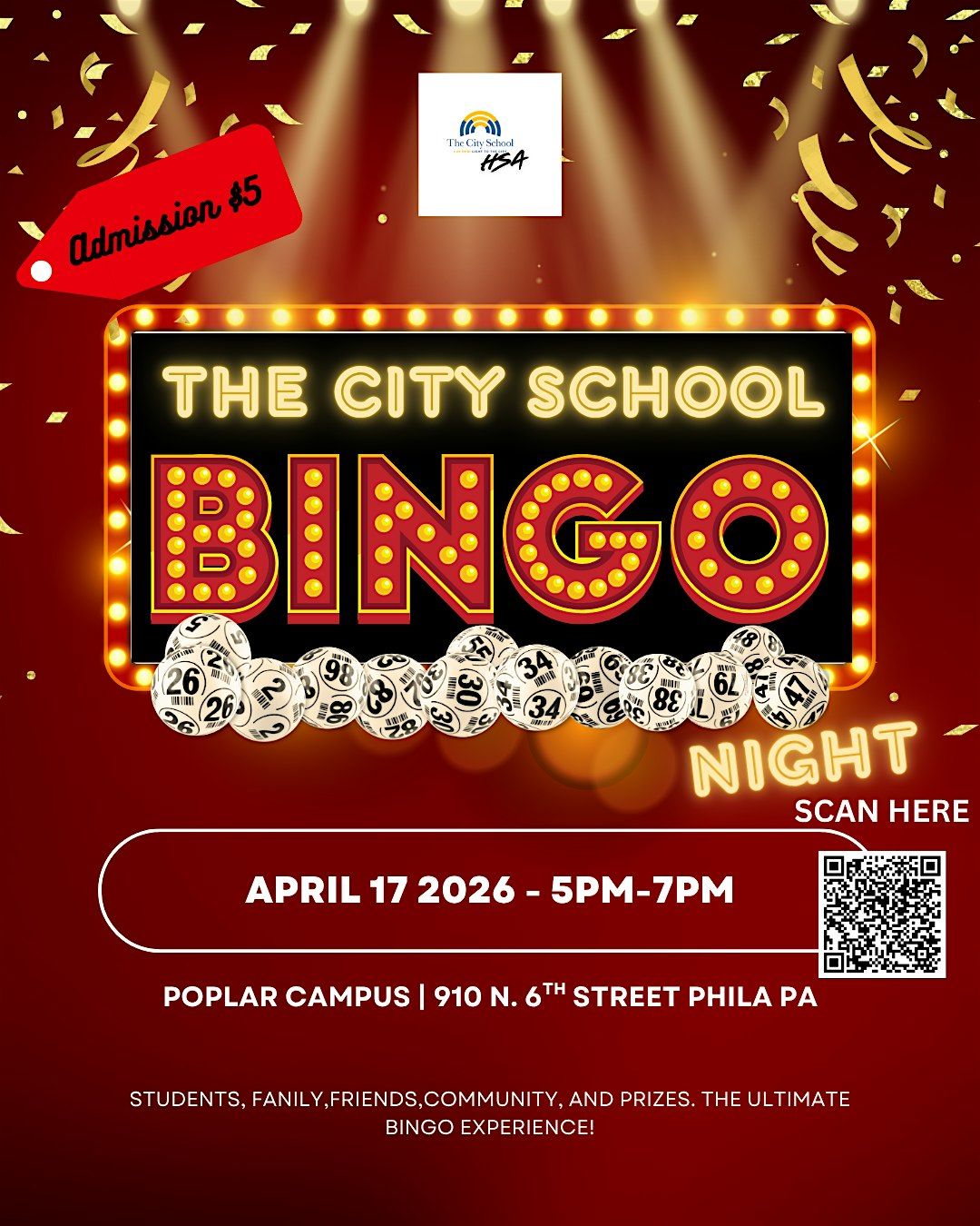 BINGO NIGHT @ The City School