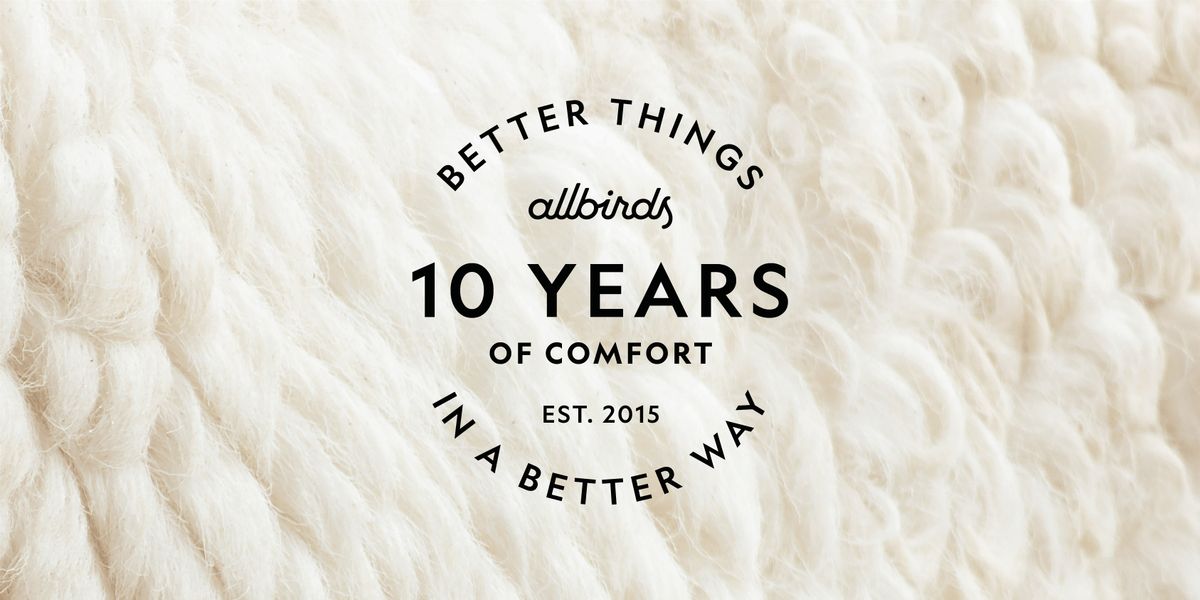 Cheers to 10 Years | Allbirds Oakbrook
