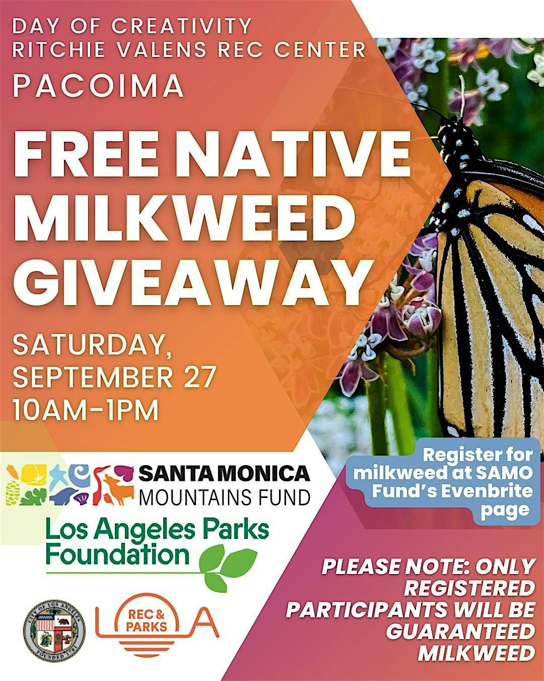 PACOIMA - Free Native Milkweed Giveaway at Day of Creativity