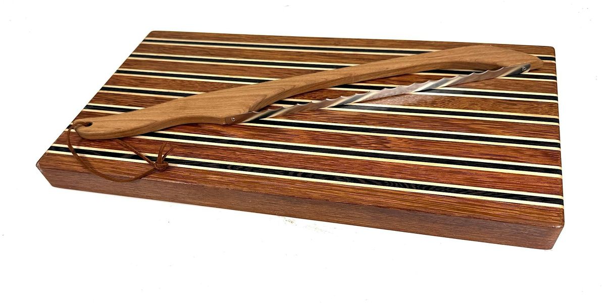 Cutting Board and Bread Knife