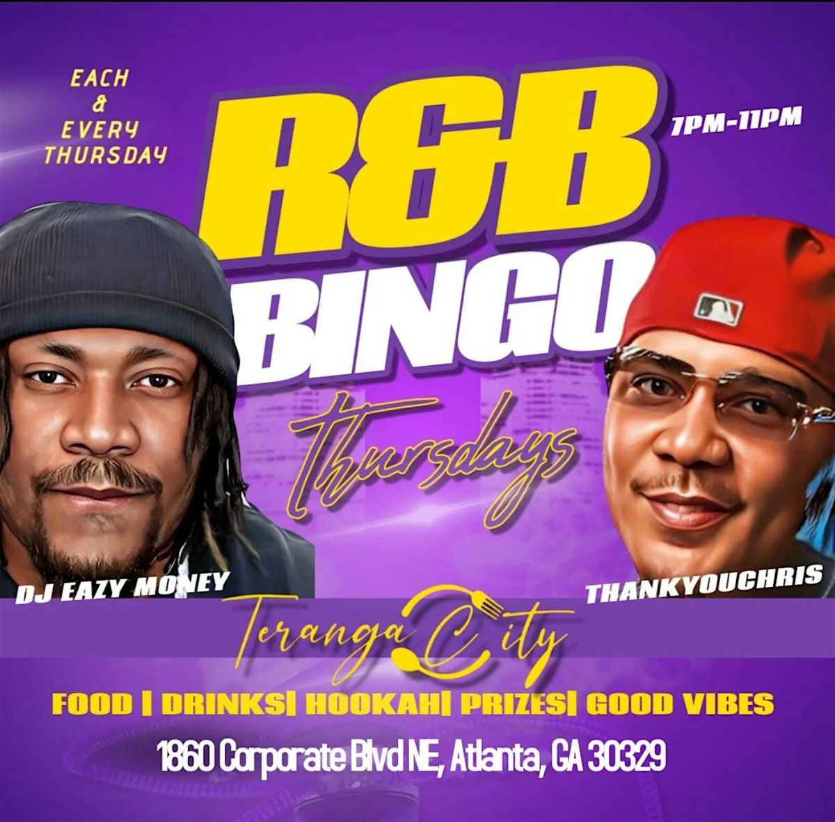 R&B Bingo THURSDAYS @TERANGA CITY Brookhaven (FREE) W\/ThankYouChris