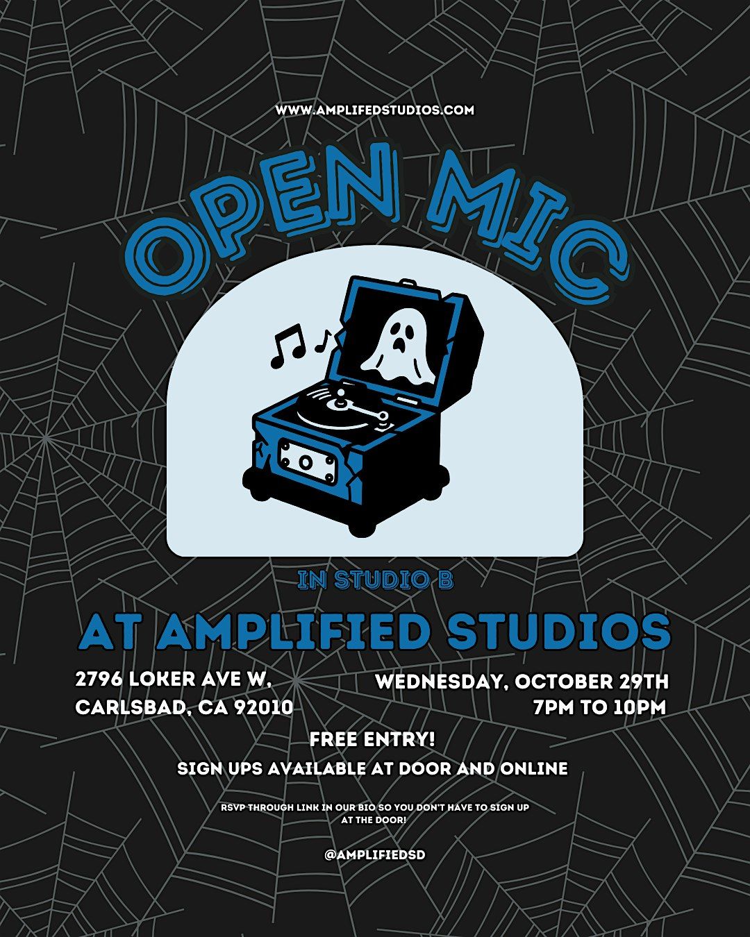 Amplified Studios October 2025 Open Mic