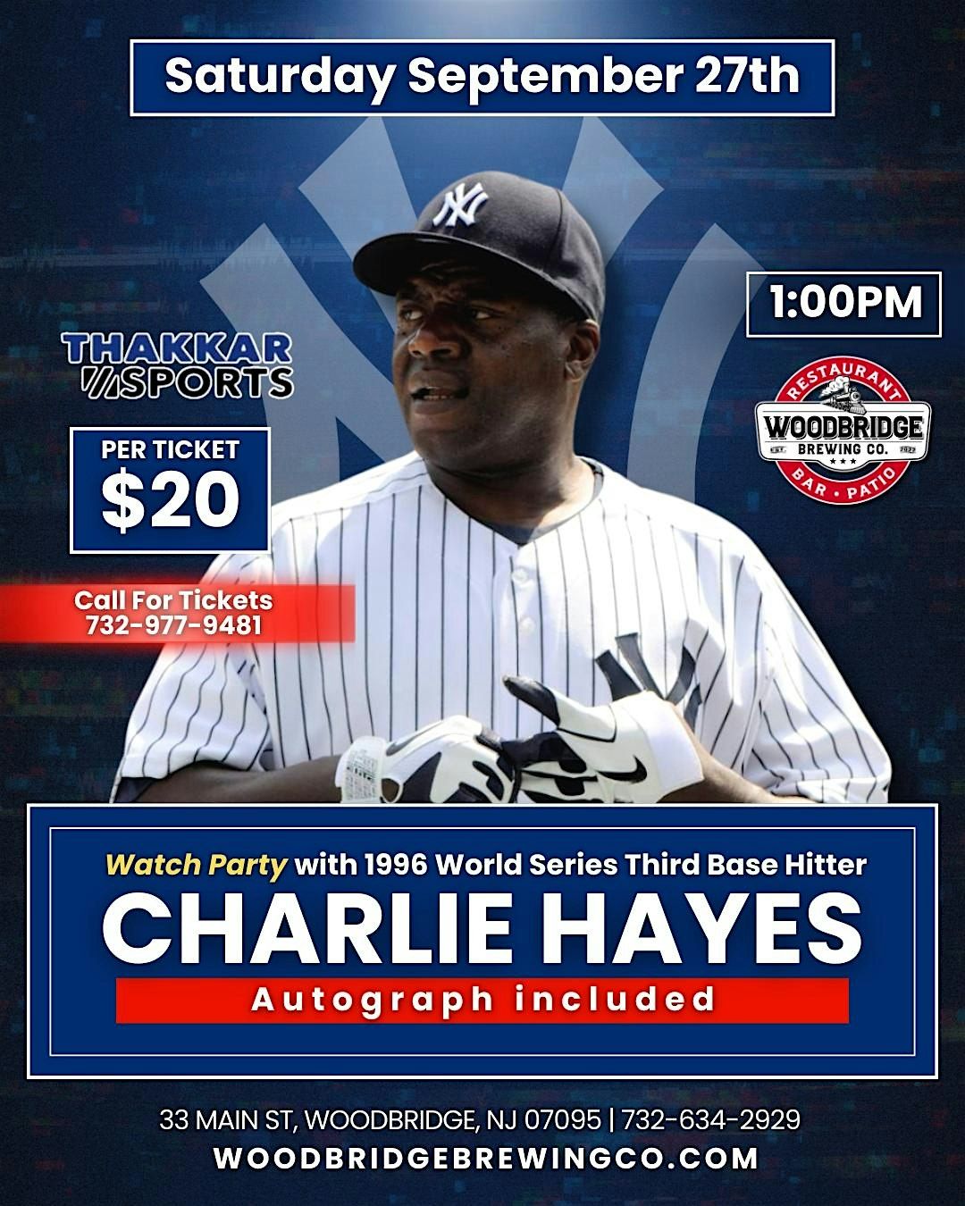 Yankees Watch Party w\/ Charlie Hayes