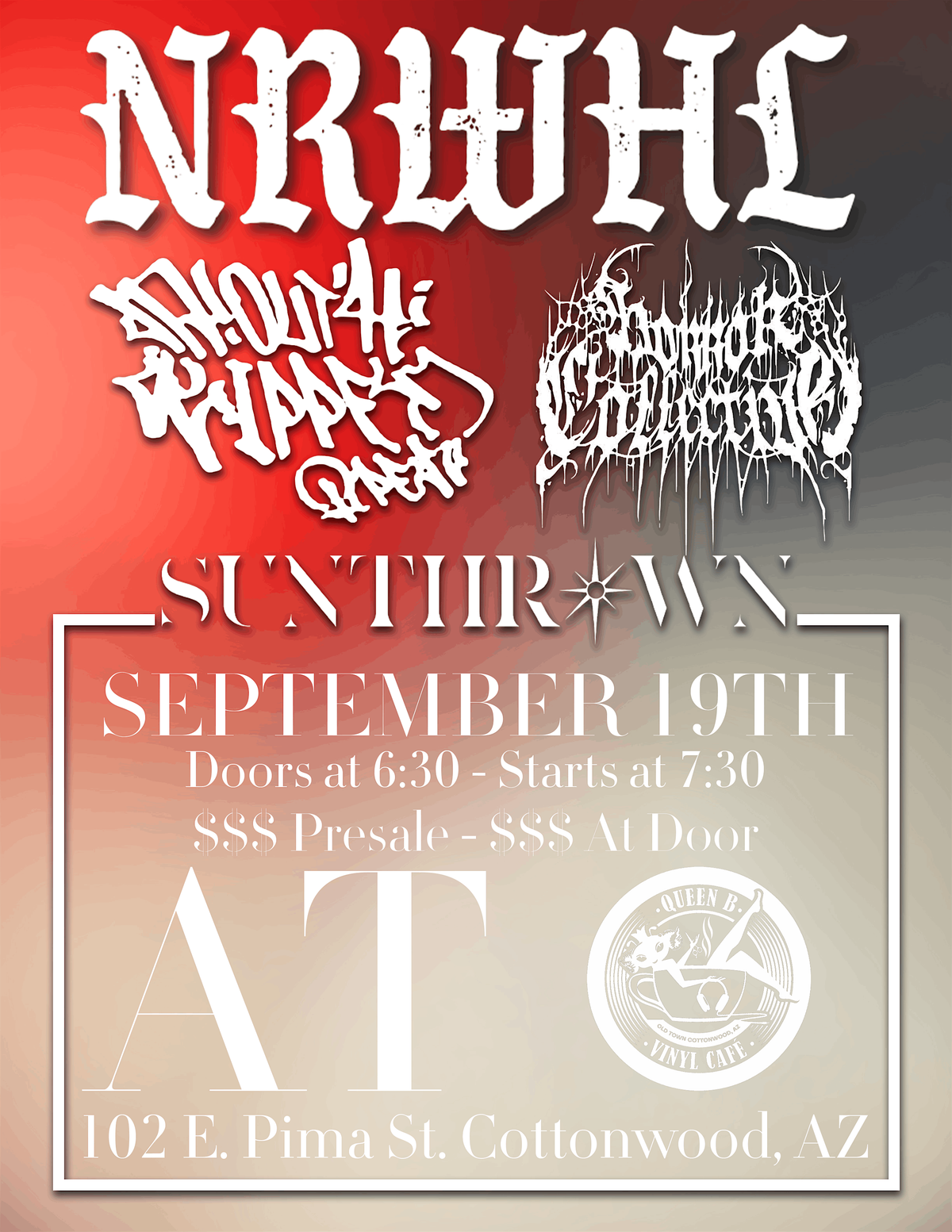 NRWHL, Mouth Ripped Open, Horror Collective, & Sunthrown