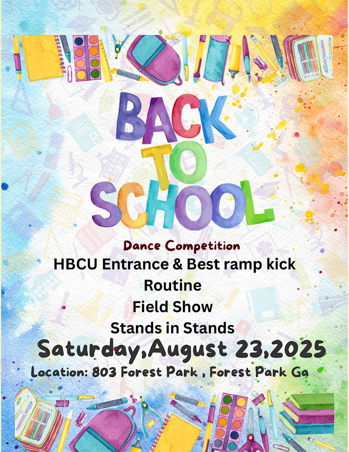 Back2School Dance Competition August 23,2025
