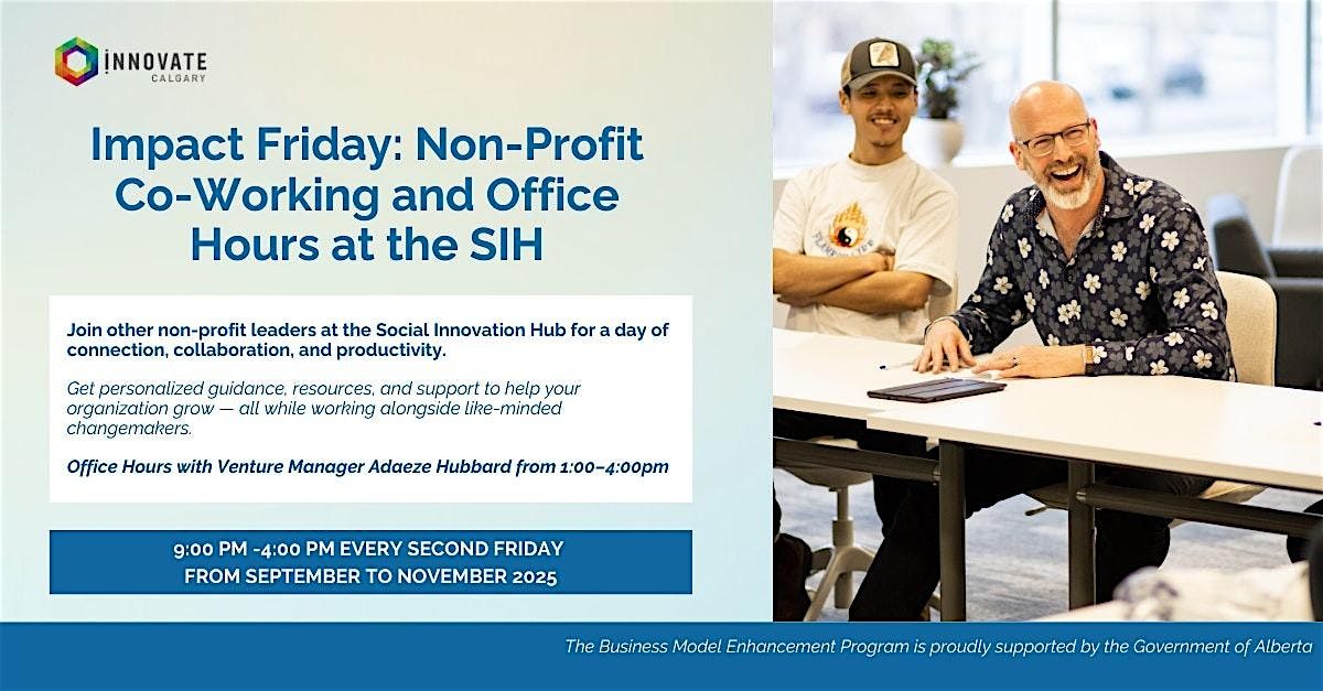 Impact Friday: Non-Profit Co-Working and Office Hours at the SIH