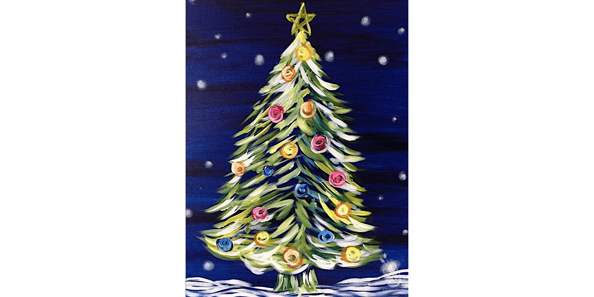 Oh Merry Christmas Tree - Family Fun - Paint and Sip in Austin | Classpop!\u2122