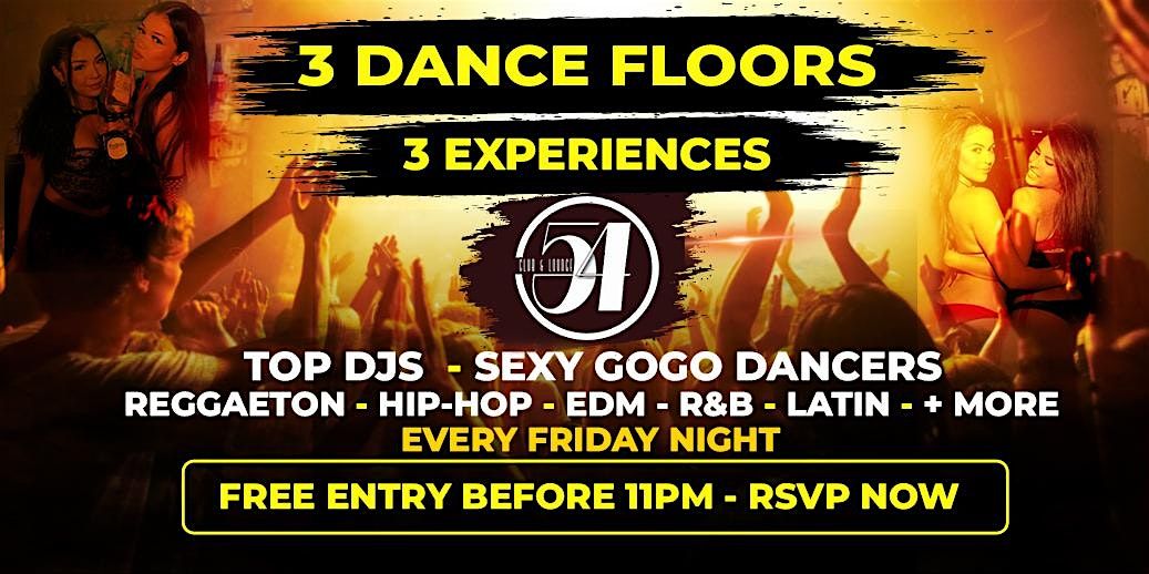 3 Dance Floors & GoGo Dancers at Club 54 Lounge Pasadena