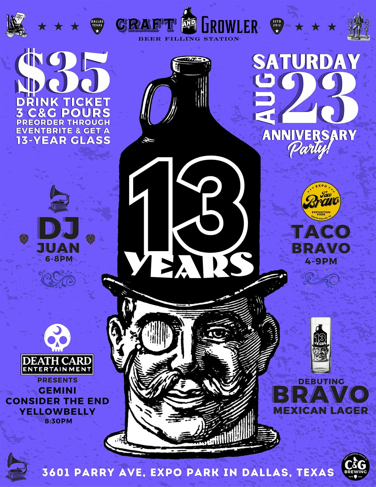 Craft & Growler 13-year Anniversary Party!