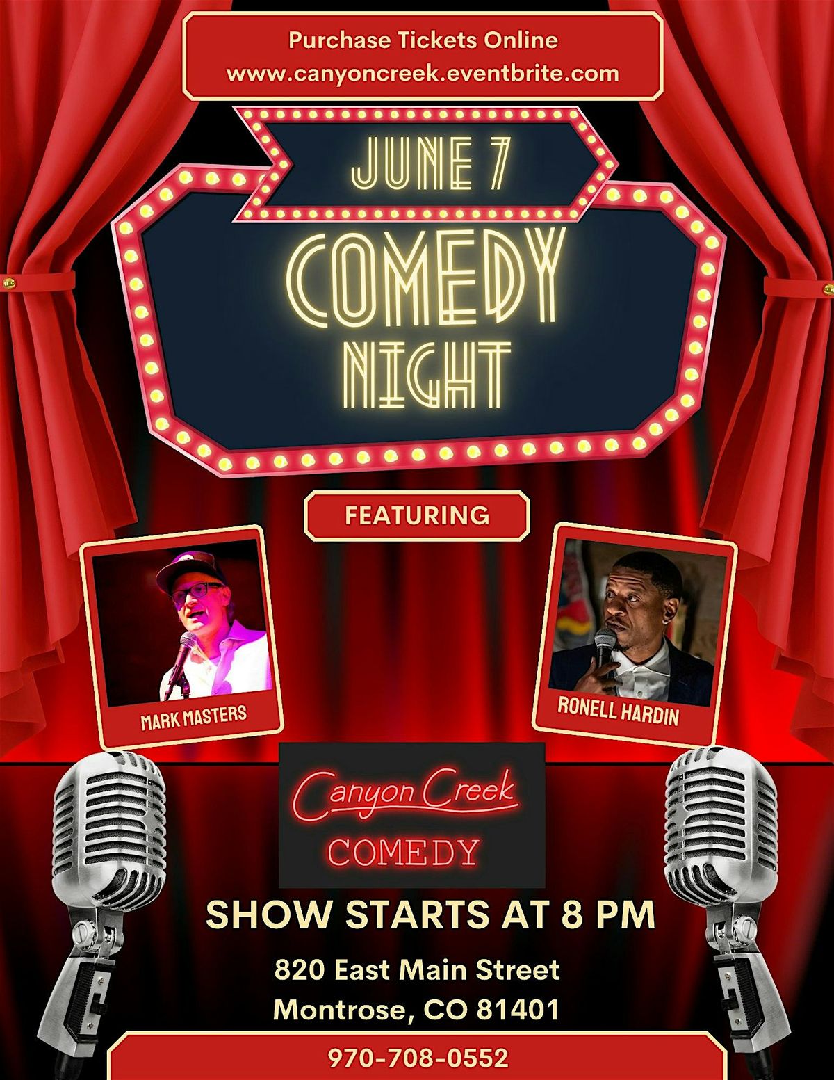 JUNE 7th Comedy at Canyon Creek B&B