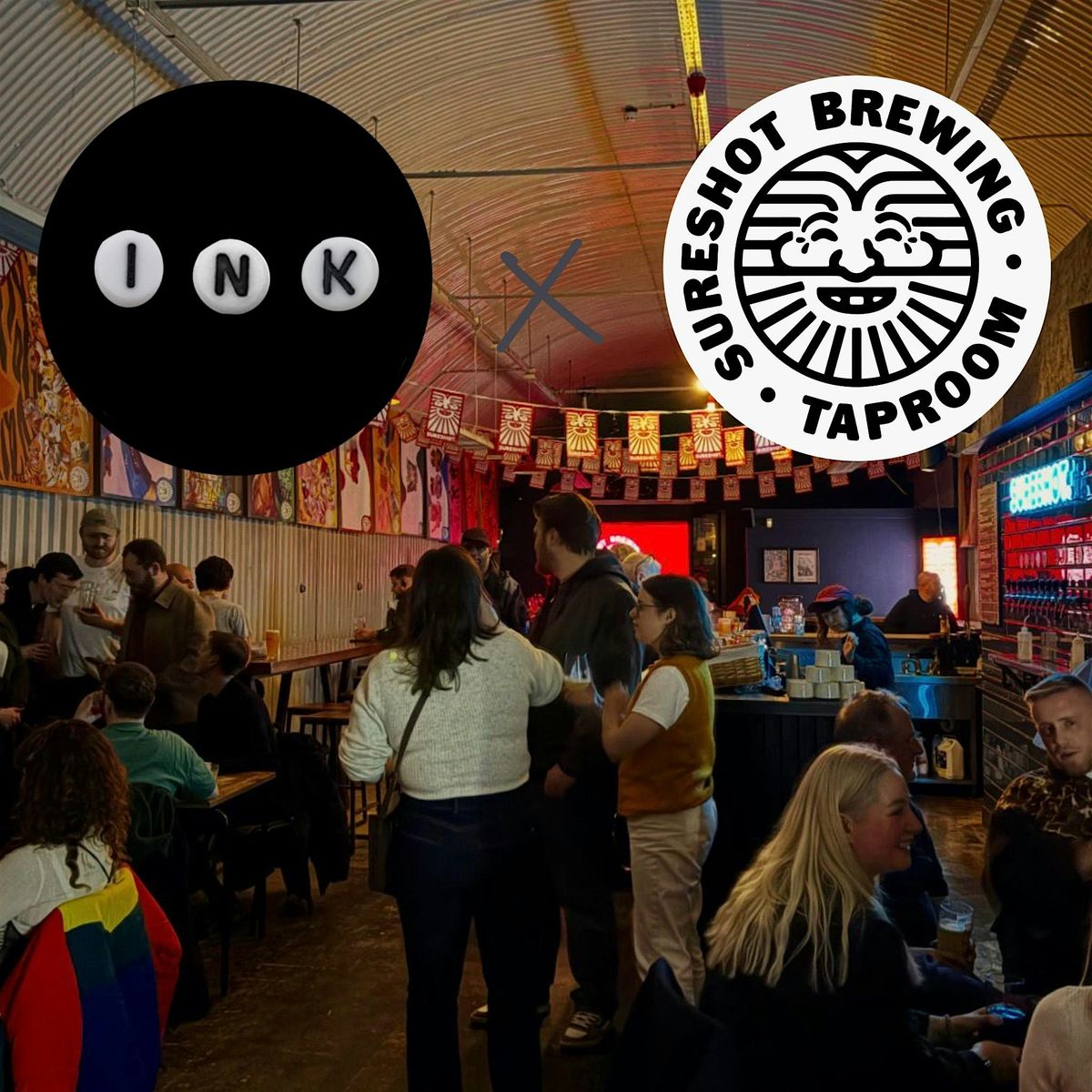 Record painting INK x Sureshot Taproom