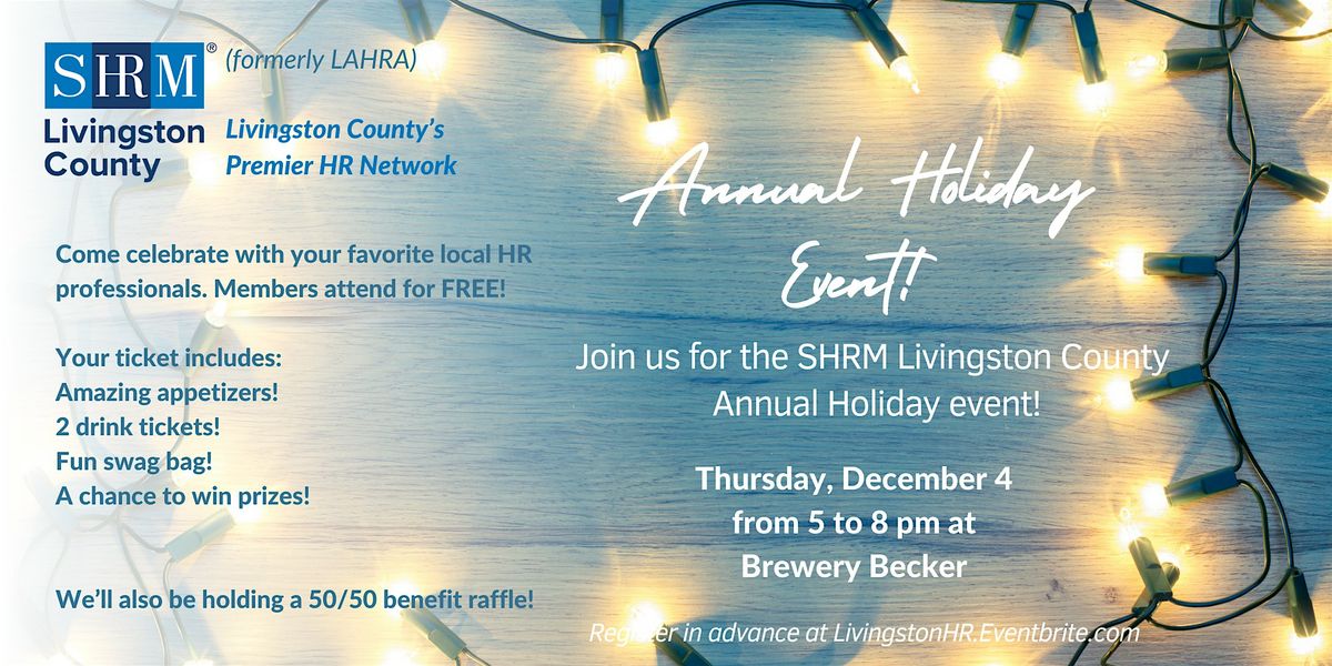 SHRM Livingston County Annual Holiday Event