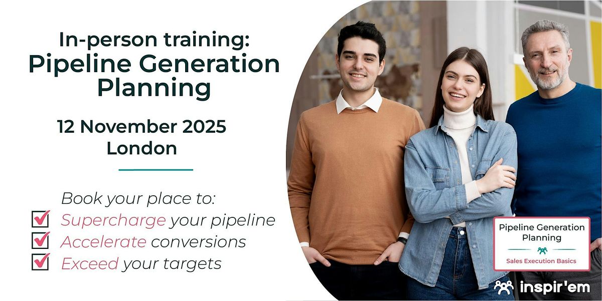 Pipeline Generation Planning using MEDDIC - LIVE IN LONDON