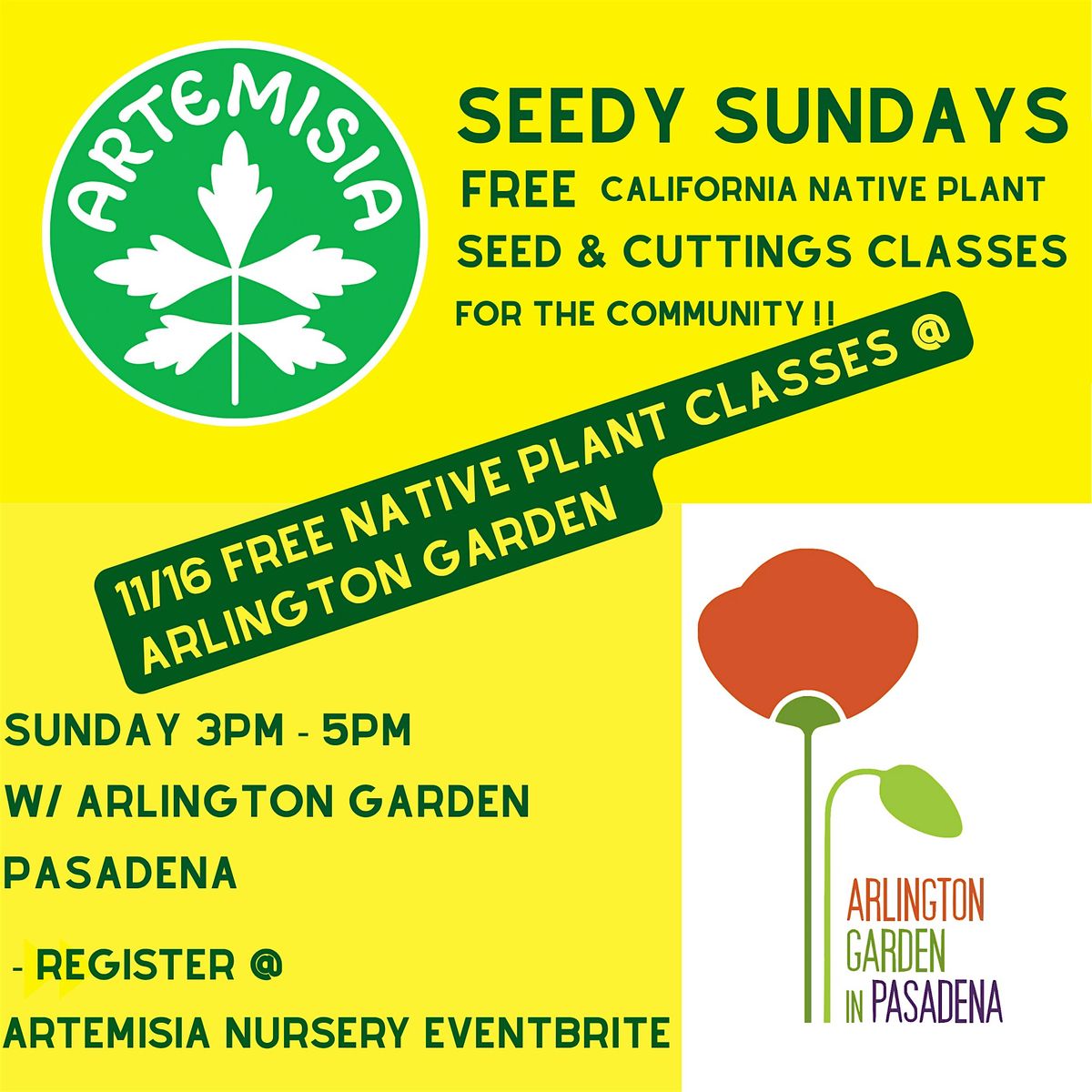 Arlington Garden Third Sundays! Free Native Plant Classes