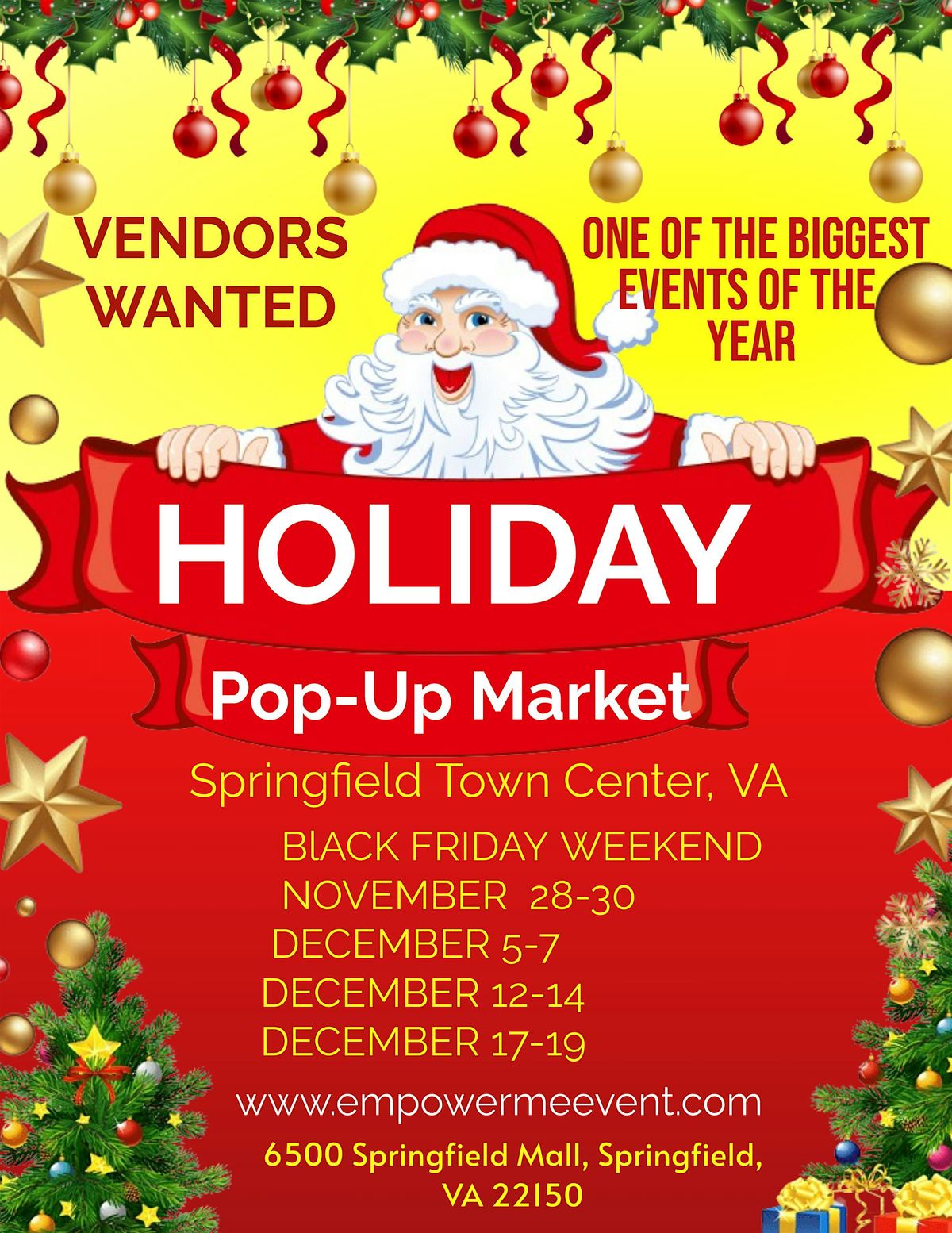 Holiday Pop Up Market