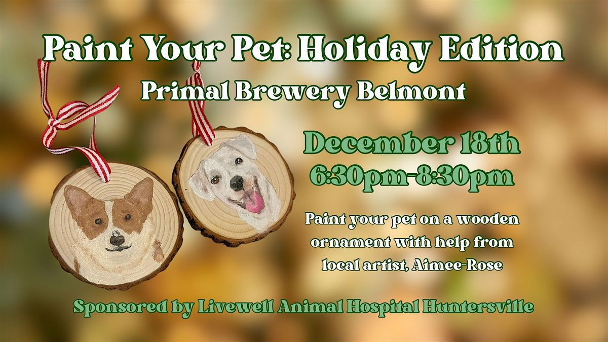 Paint Your Pet Holiday Edition: Primal Brewery Huntersville