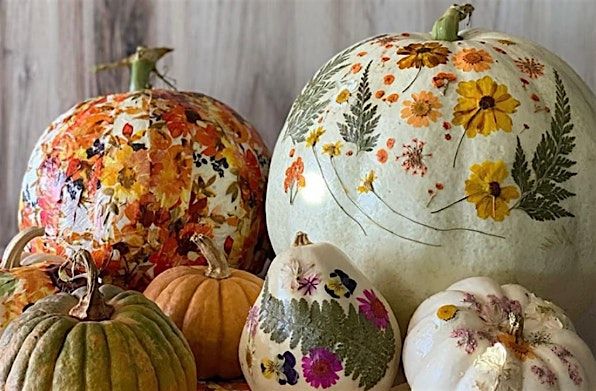 Pressed Flower Pumpkin Class