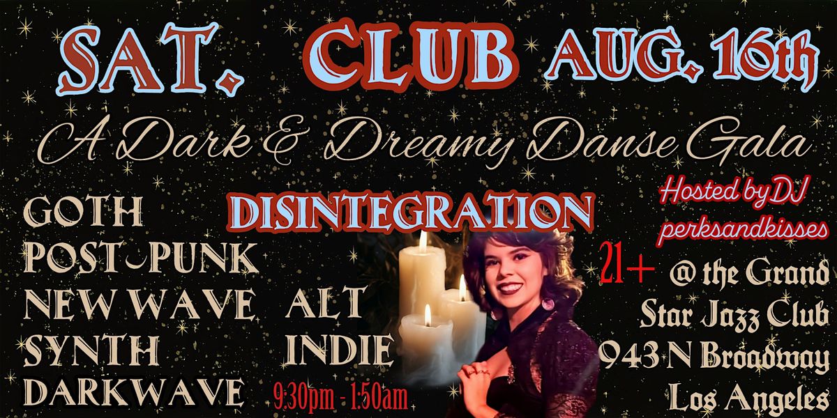 Goth, Darkwave, Post-Punk, Synth, New Wave, Dark Alt Dark & Dreamy Danse