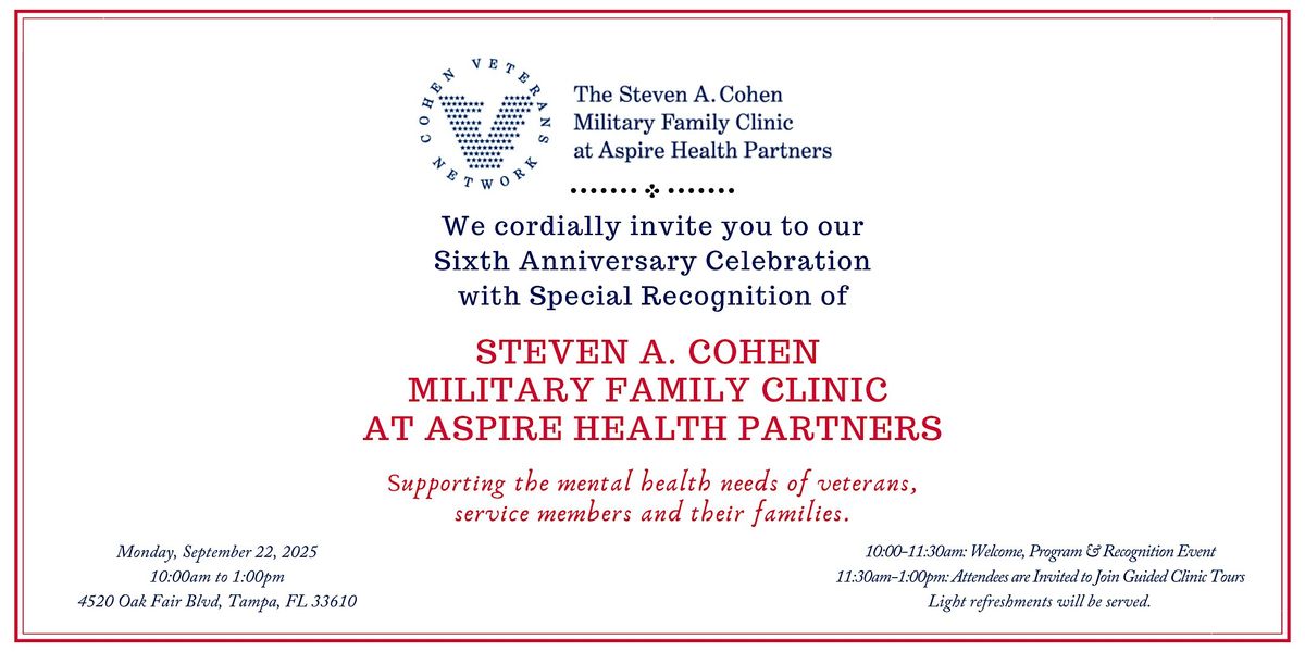 Cohen Clinic at Tampa Sixth Anniversary Celebration