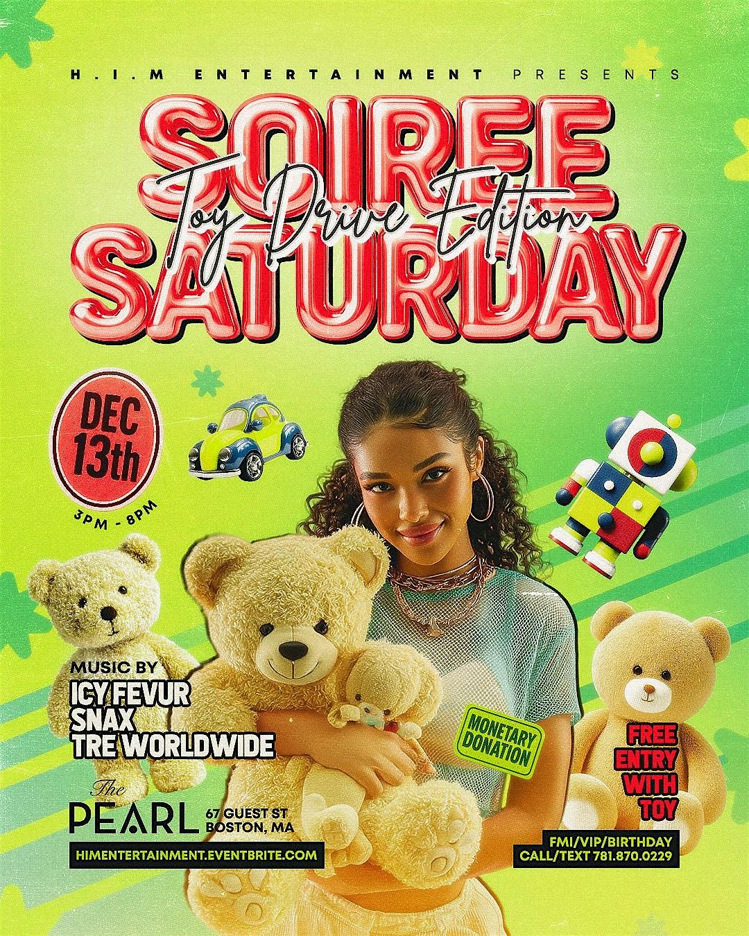 SOIREE SATURDAY: TOY DRIVE EDITION