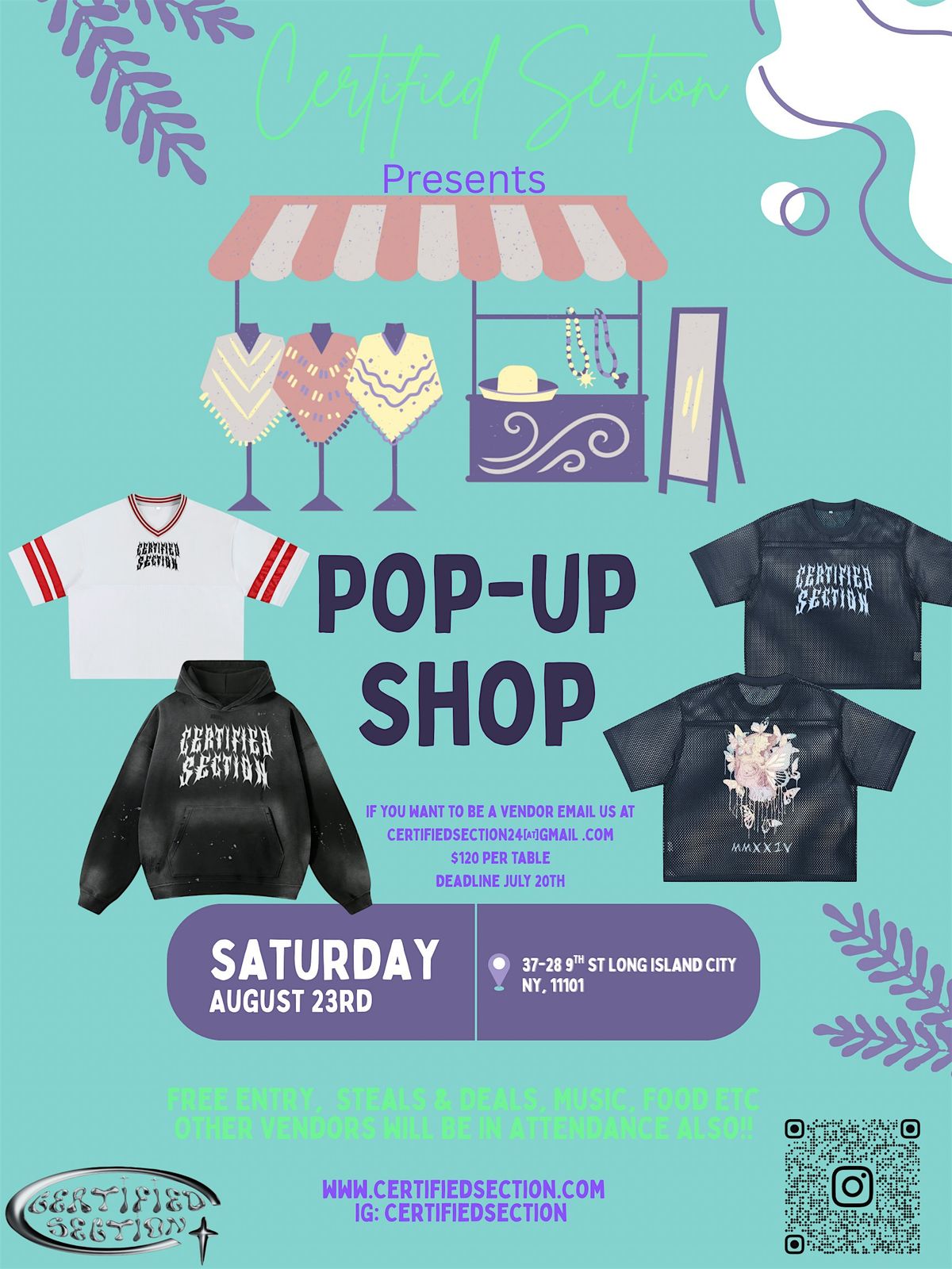 Certified Section & Friends Pop Up Shop