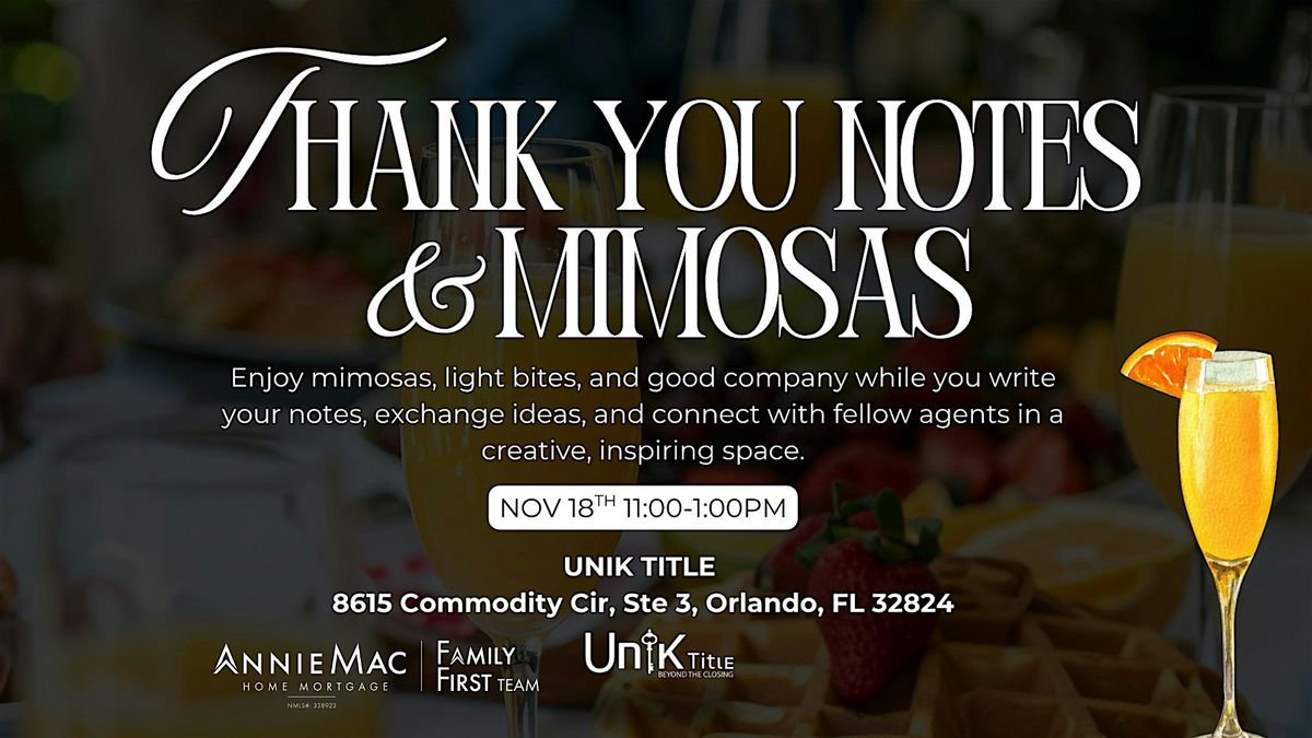 Thank You Notes & Mimosas