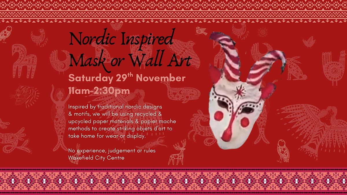 Nordic Inspired Mask or Wall Art Making Workshop