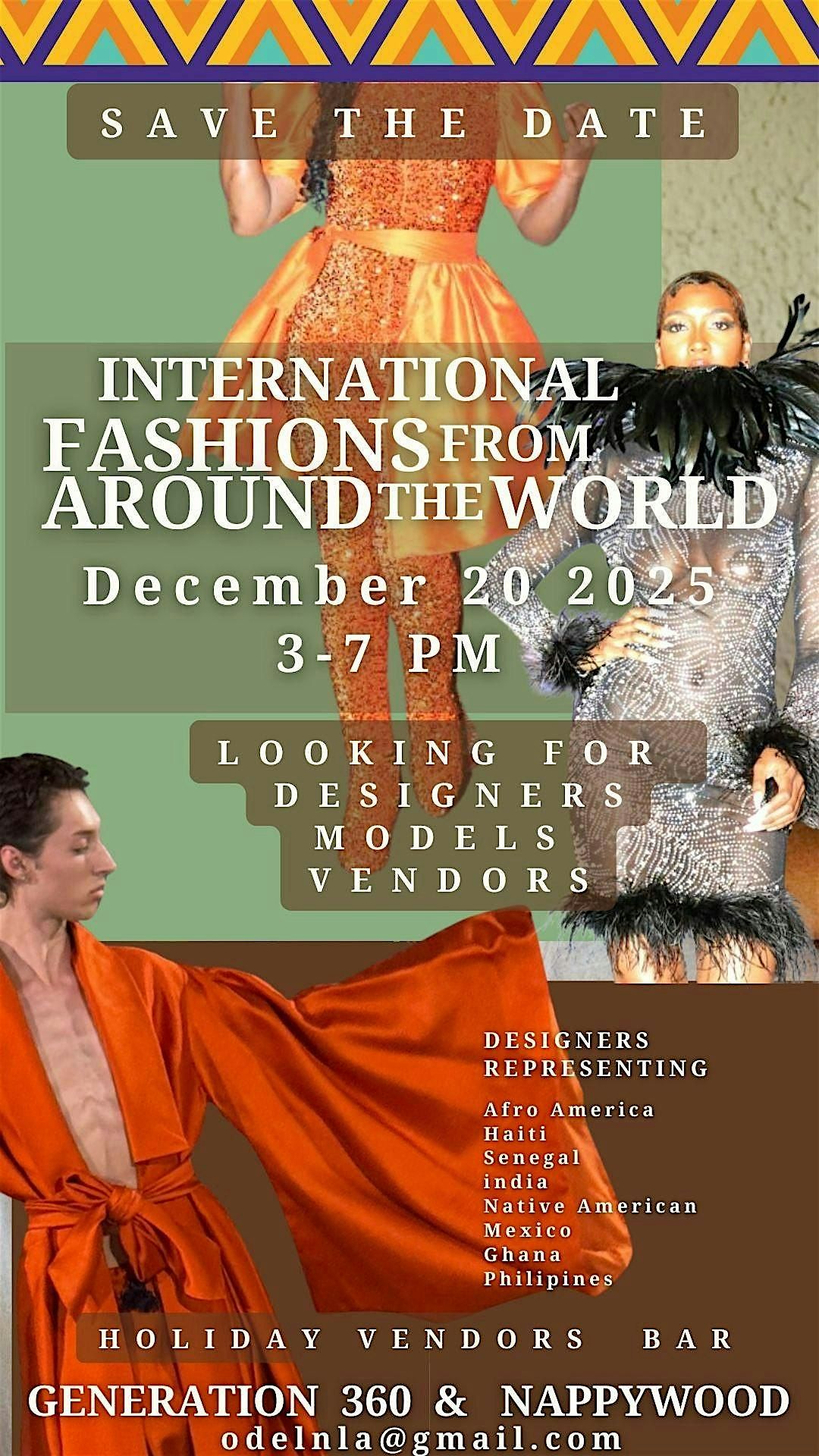 International Fashions from Around the World -Fashion Showcase and Vendors
