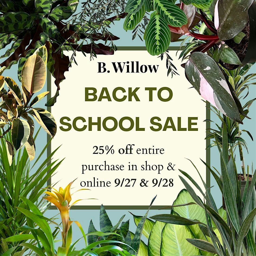 Back to School Sale!