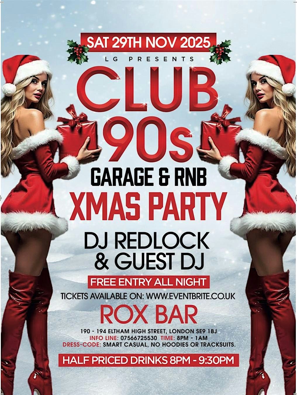 CLUB 90s GARAGE & RnB (FREE ENTRY) CHRISTMAS PARTY